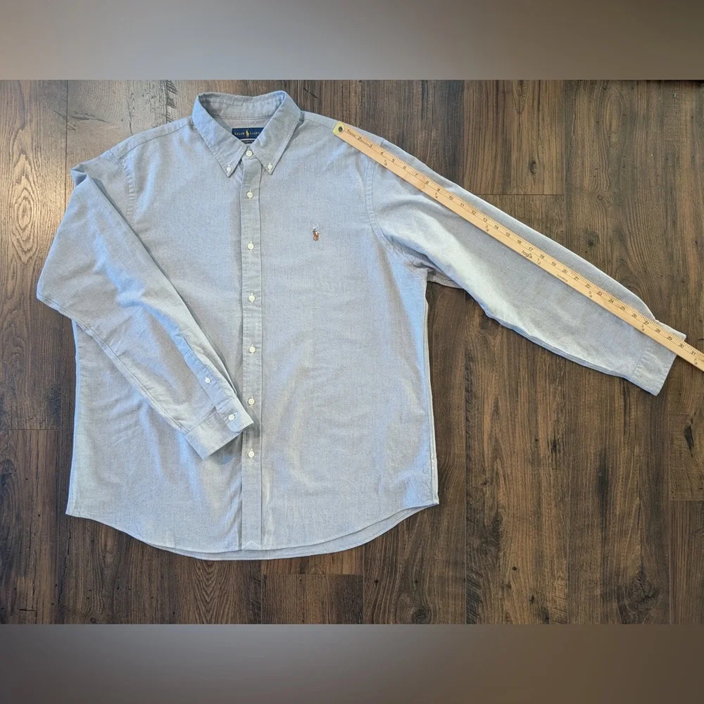 Ralph Lauren Men’s Classic Fit Button Down Shirt Gray Size XXL